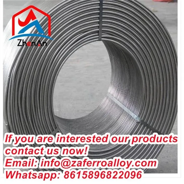 Seamless solid calcium cored wire